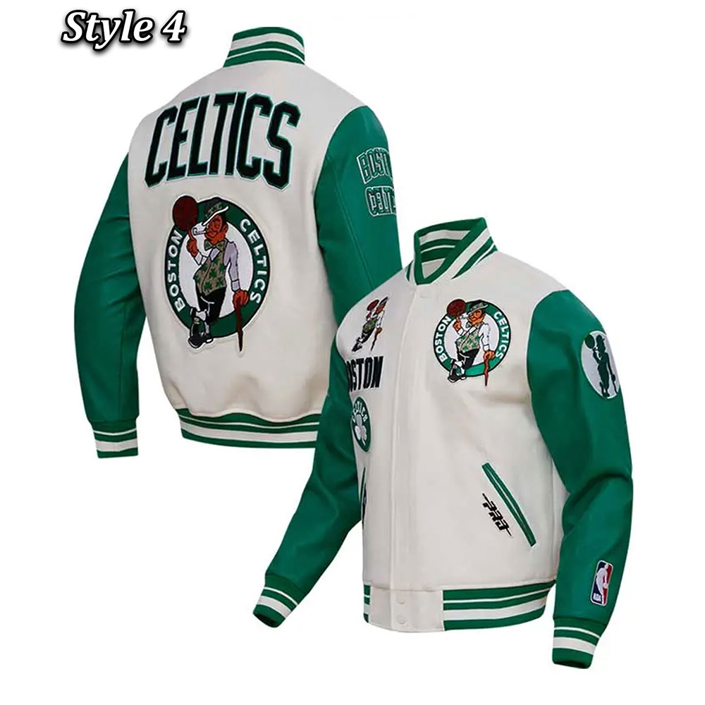 Retro Classic Rib Boston Celtics Varsity Jacket 14 Retro Classic Rib Boston Celtics Varsity Jacket