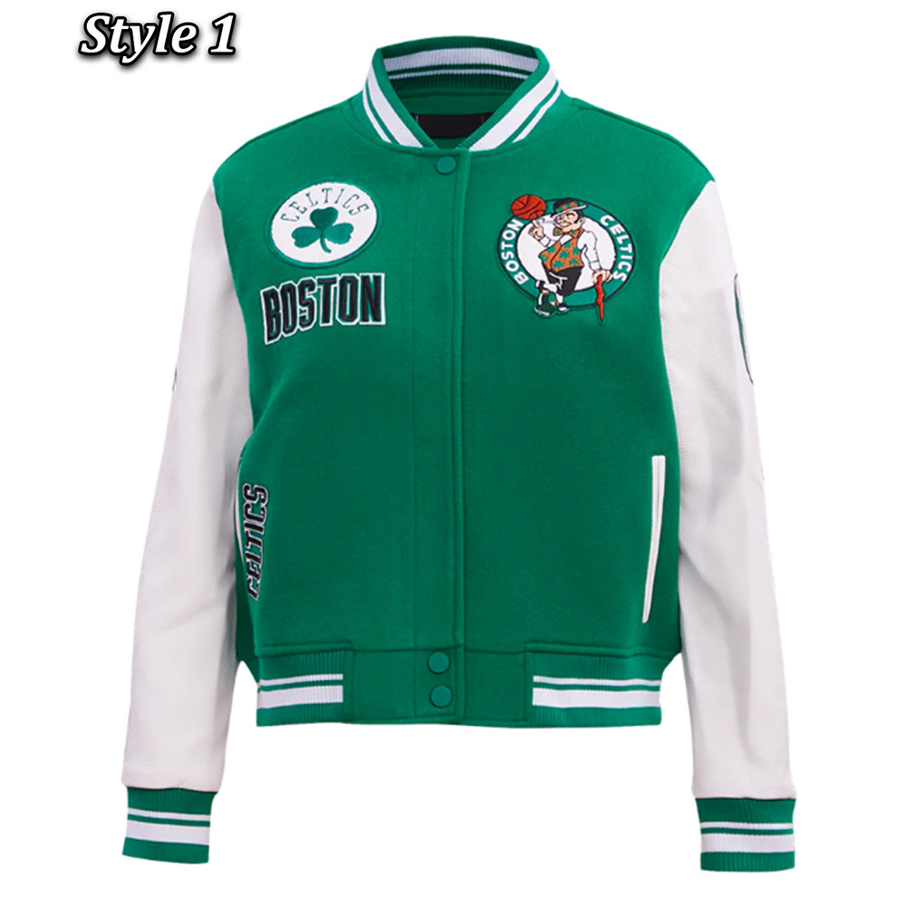 Retro Classic Rib Boston Celtics Varsity Jacket 1 Retro Classic Rib Boston Celtics Varsity Jacket - Modajacket