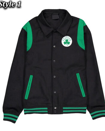 Boston Celtics Sport Night Teddy Varsity Jacket - Modajacket