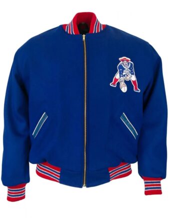 Varsity Boston Patriots 1965 Royal Blue Wool Jacket - Modajacket