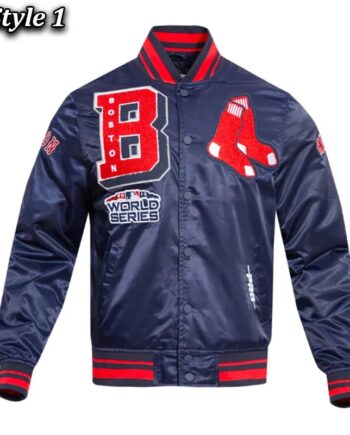 Boston Red Sox Mashup Classic Rib Satin Jacket - Modajacket