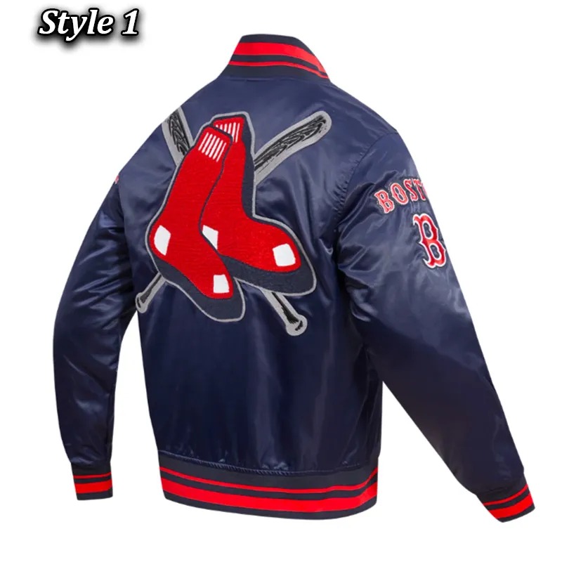 Boston Red Sox Mashup Classic Rib Satin Jacket 3 Boston Red Sox Mashup Classic Rib Satin Jacket