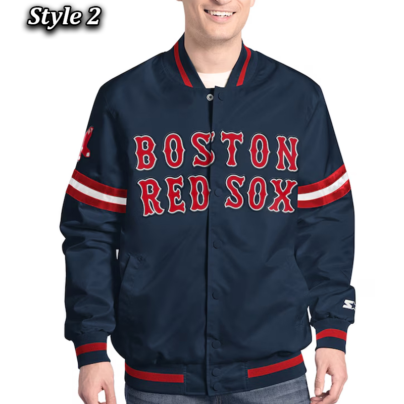 Boston Red Sox Scout Varsity Satin Jacket 2 Boston Red Sox Scout Varsity Satin Jacket