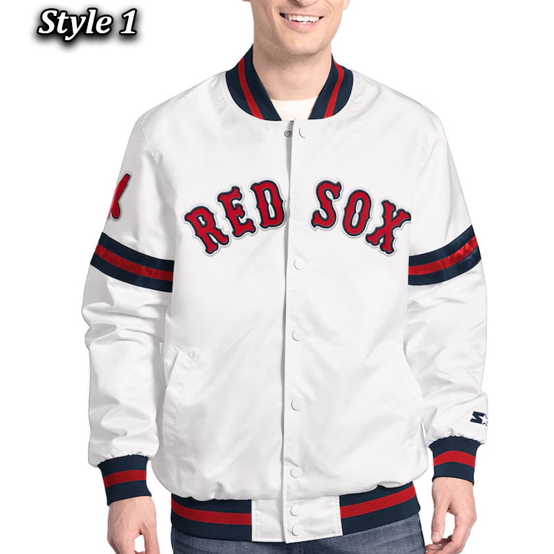 Boston Red Sox Scout Varsity Satin Jacket 1 Boston Red Sox Scout Varsity Satin Jacket - Modajacket