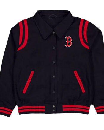 Boston Red Sox Sport Night Teddy Varsity Jacket - Modajacket