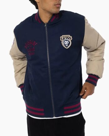 Brisbane Lions Lock Up Varsity Cotton Jacket - Modajacket