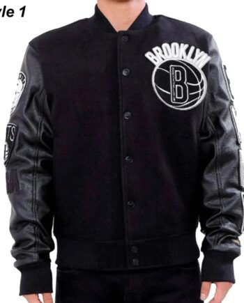 Brooklyn Nets Black Varsity Jacket - Modajacket