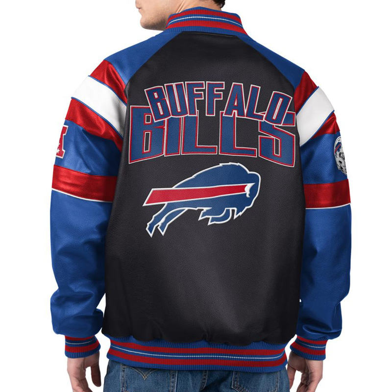 Buffalo Bills G-III Faux Varsity Leather Jacket 2 Buffalo Bills G-III Faux Varsity Leather Jacket