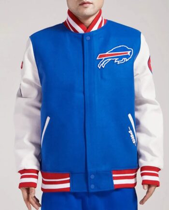 Buffalo Bills Old English Classic Rib Varsity Jacket - Modajacket