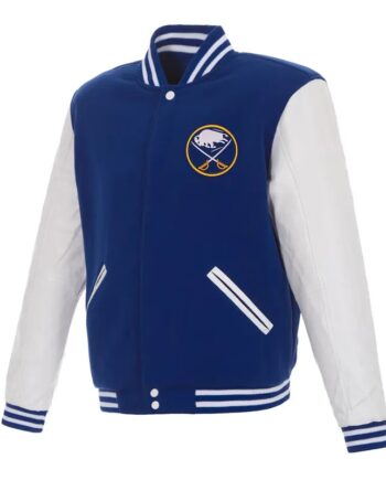 Buffalo Sabres Royal/White Varsity Jacket - Modajacket