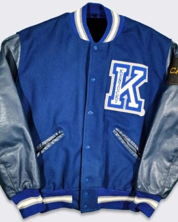 Blue California Golden Bears Varsity Wool/Leather Jacket - Modajacket