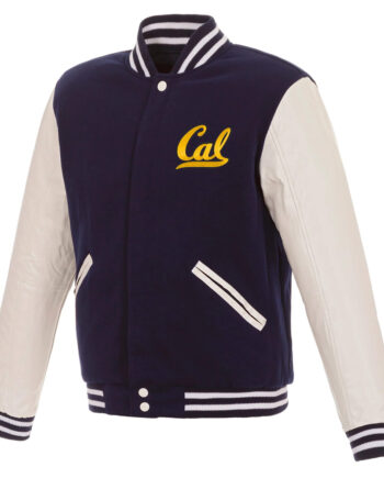 Navy/White California Golden Bears Varsity Jacket - Modajacket
