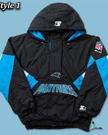 Carolina Panthers Enforcer Hooded Half-Zip Jacket - Modajacket