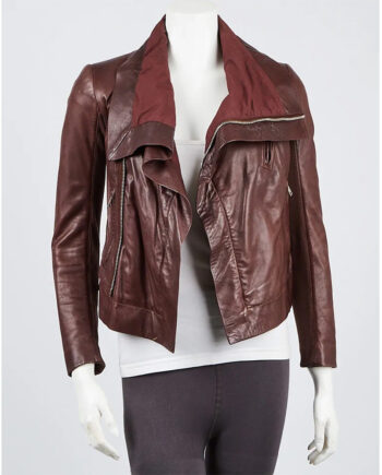 Unforgettable S03 Poppy Montgomery Leather Jacket - Modajacket