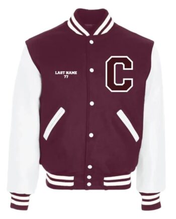 Chelmsford Lions Maroon and White Varsity Jacket - Modajacket