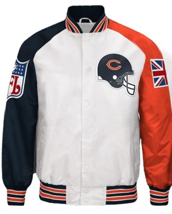 Color Block Chicago Bears Varsity Jacket - Modajacket