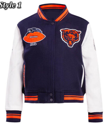 Retro Classic Rib Chicago Bears Varsity Jacket - Modajacket