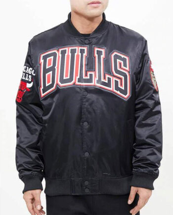 Chicago Bulls Big Logo Satin Jacket - Modajacket
