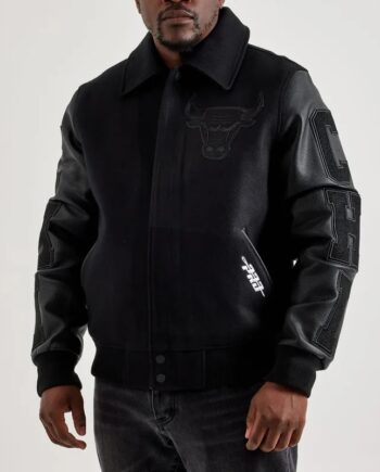 Chicago Bulls Patches Black Varsity Jacket - Modajacket