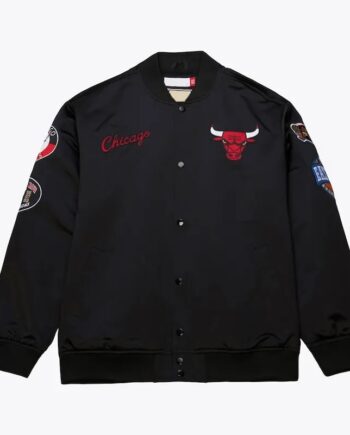 Chicago Bulls Black Out Satin Jacket - Modajacket