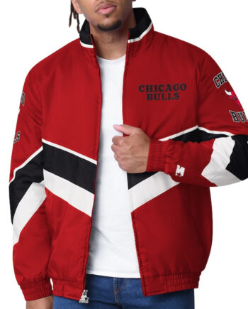 Chicago Bulls Captain Red Varsity Satin Jacket - Modajacket