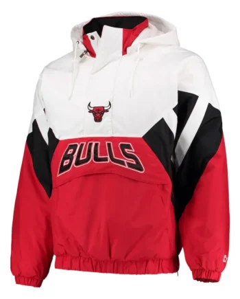 The Line-up Oxford Chicago Bulls Hoodie Half-Zip Jacket - Modajacket