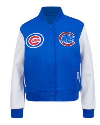 Chicago Cubs Game Day Classics Royal Varsity Wool/Leather Jacket - Modajacket