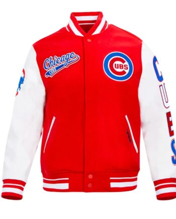 Script Tail Chicago Cubs Classic Rib Varsity Jacket - Modajacket
