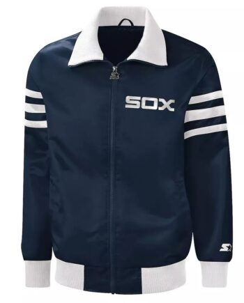 The Captain III Chicago White Sox Blue Varsity Satin Jacket - Modajacket