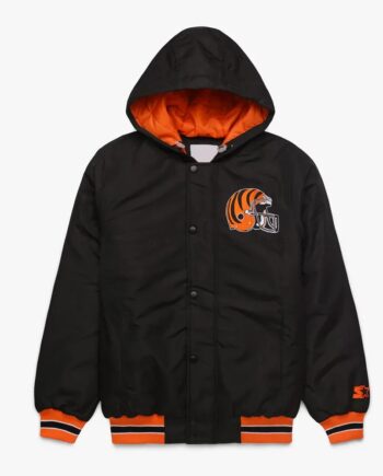Cincinnati Bengals Black Hooded Jacket - Modajacket
