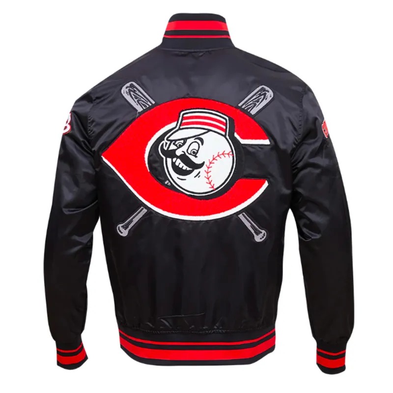 Cincinnati Reds Mashup Classic Rib Satin Jacket 4 Cincinnati Reds Mashup Classic Rib Satin Jacket