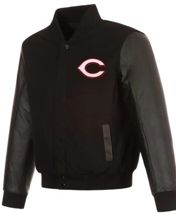Cincinnati Reds Black Varsity Jacket - Modajacket