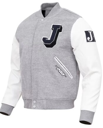 Classic Jackson State Tigers Varsity Gray and White Jacket - Modajacket