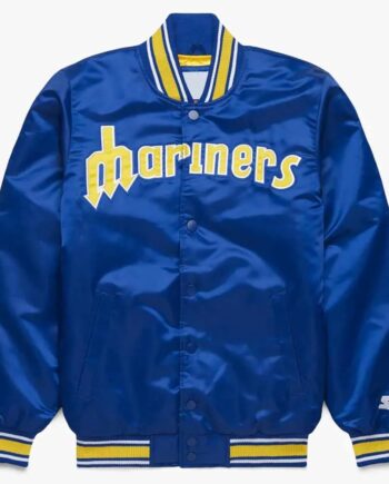 Seattle Mariners Classic Royal Satin Jacket - Modajacket