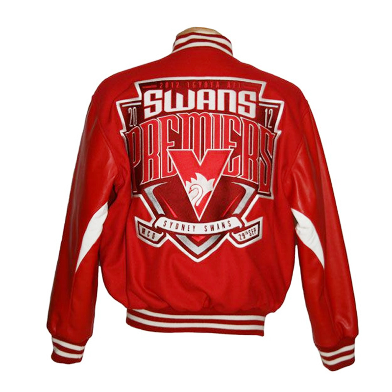 Collegiate Sydney Swans Red Varsity Jacket 2 Collegiate Sydney Swans Red Varsity Jacket