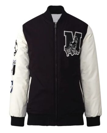 Collingwood Magpies Collegiate Black and White Varsity Jacket - Modajacket