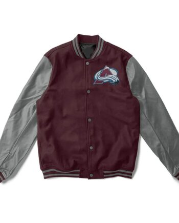 Colorado Avalanche Varsity Maroon and Gray Jacket - Modajacket