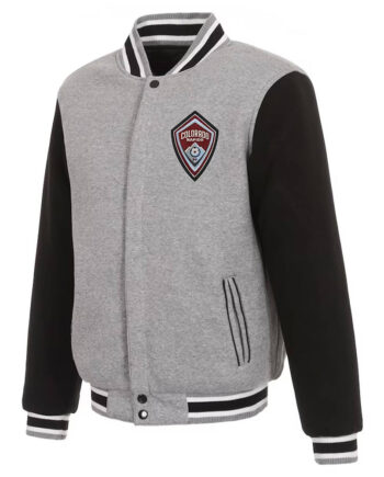 Colorado Rapids Gray and Black Varsity Wool Jacket - Modajacket