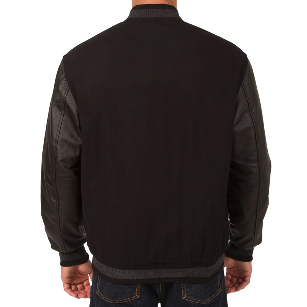 Colorado Rockies Varsity Black Wool/Leather Jacket 2 Colorado Rockies Varsity Black Wool/Leather Jacket