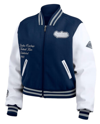 Navy/White Dallas Cowboys Varsity Full-Zip Jacket - Modajacket