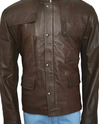 Deadpool Film Ajax Brown Leather Jacket - Modajacket