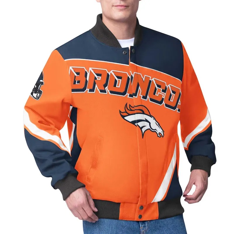 Denver Broncos Maximum Racing Orange Jacket 1 Denver Broncos Maximum Racing Orange Jacket - Modajacket