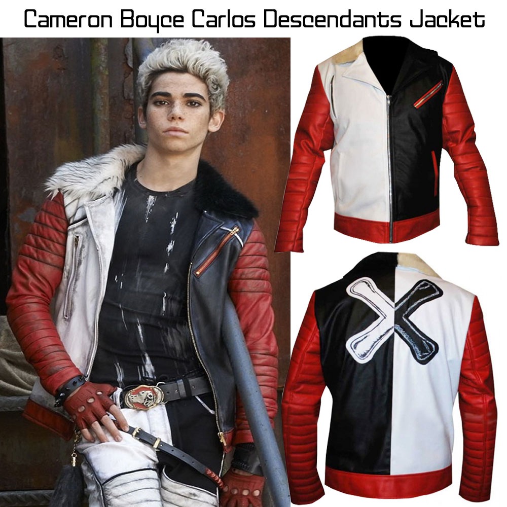 Cameron Boyce Carlos Descendants Leather Jacket 4 Cameron Boyce Carlos Descendants Leather Jacket