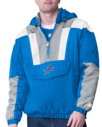 Detroit Lions Charger Half-Zip Jacket - Modajacket