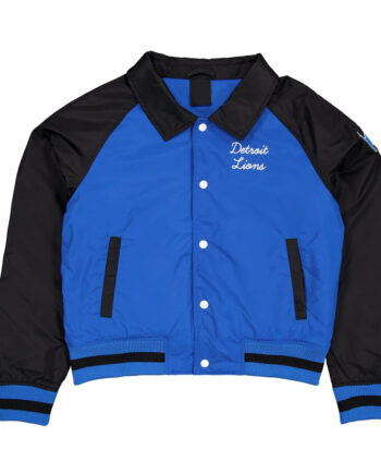 Detroit Lions Blue & Navy Throwback Jacket - Modajacket