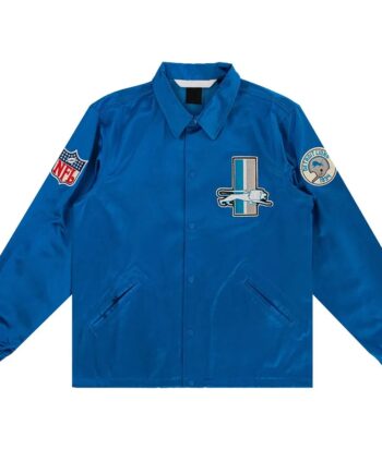 Detroit Lions Royal Satin Jacket - Modajacket