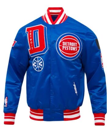Detroit Pistons Mashup Classic Rib Satin Jacket - Modajacket