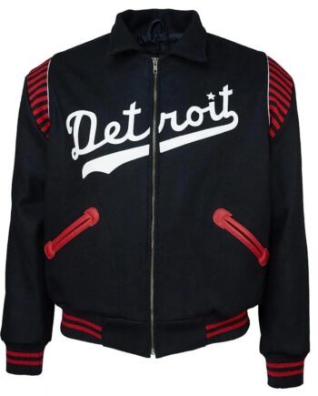 Varsity 1950 Detroit Stars Black Wool Jacket - Modajacket