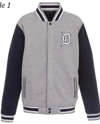 Detroit Tigers Black and Gray Varsity Wool Jacket - Modajacket