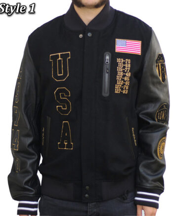 USA Dream Team Destroyed Varsity Jacket - Modajacket